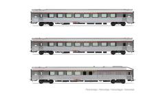 Jouef HJ4206HM - H0 - 3-tlg. Set Personenwagen TEE Mistral 69 / Jules Verne, SNCF, Ep. IV - Set 2